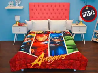 Edredón sustentable matrimonial avengers héroes