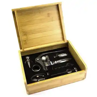 Estuche bamboo con set sacacorchos