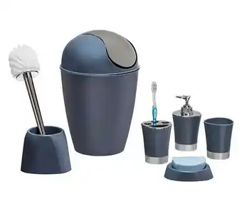 VIU Set de baño kuk azul 7 piezas oferta