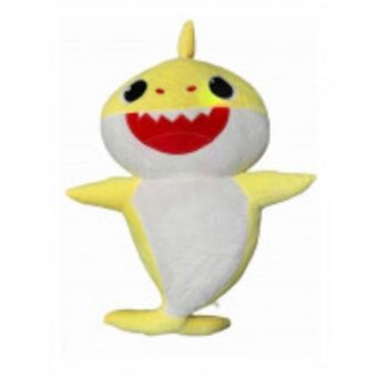 Baby shark amarillo grande de peluche con luz y sonido