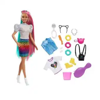 Mattel barbie fashionista surtido peinados animal print muñeca 2 grn80