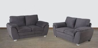 Muebles Dico Juego 2 love seat ruzz gris oxford oferta