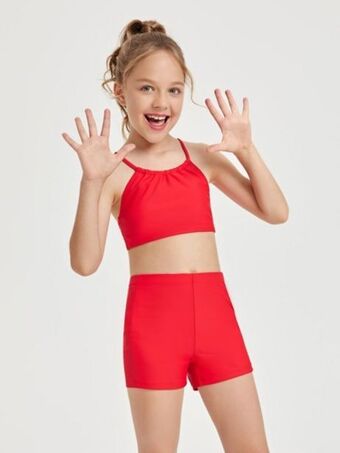 SHEIN Niñas bañador bikini simple oferta