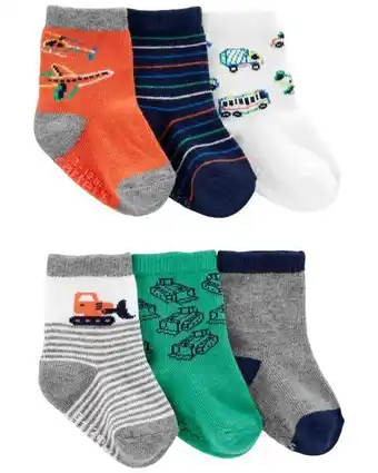 Carter's Paquete de 6 pares de calcetines con vehículos carter's oferta