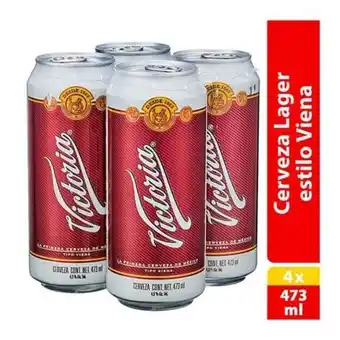 Cerveza victoria 4 pack de 473 ml
