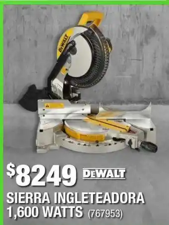 Sierra ingleteadora dewalt 1,600 watts