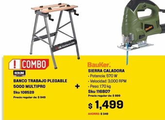 Sierra caladora bauker 570w