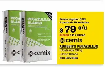 Sodimac Homecenter Adhesivo pegazulejo blanco 20 kg oferta