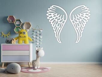 Muebles Dico Figura decorativa para pared ángel blanco oferta