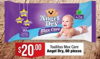 Toallitas Max Care Angel Dry 80 piezas