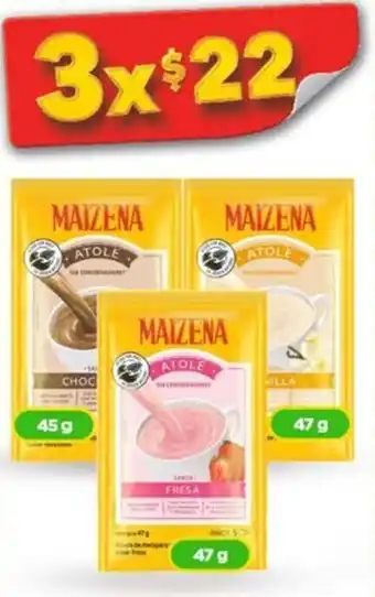 Bodega Aurrerá Maizena Atole 3 x 45g / 47g oferta