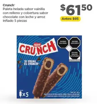 Crunch Paleta Helada Sabor 5 piezas