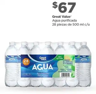 Bodega Aurrerá Great Value Agua Purificada 28 x 500ml oferta