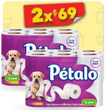 Bodega Aurrerá Pétalo Papel Higiénico 2 x 12 pzas oferta