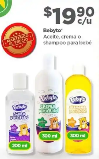 Bodega Aurrerá Bebyto Aceite, Crema o Shampoo para Bebé 200ml | 300ml oferta