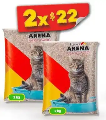 Bodega Aurrerá Aurrrera Arena para Gato 2 x 2kg oferta