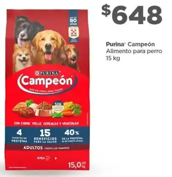 Bodega Aurrerá Purina Campeón Alimento para Perro 15kg oferta