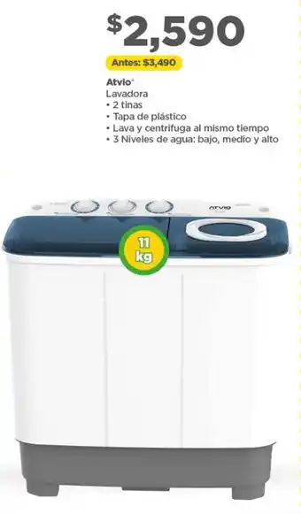 Bodega Aurrerá Atvio Lavadora 11kg oferta