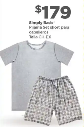 Bodega Aurrerá Simply Basic Pijama Set para Caballeros CH-EX oferta