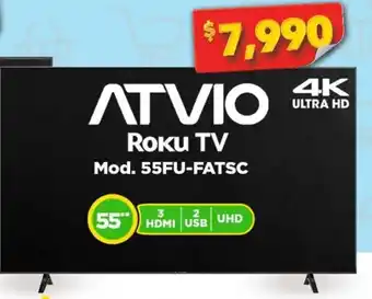 Bodega Aurrerá Atvio Roku TV 55" oferta
