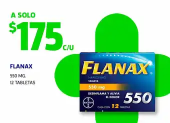Farmacias YZA Flanax 550mg 12 tabletas oferta