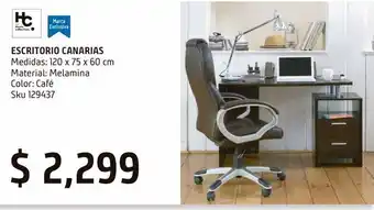 Sodimac Homecenter Escritorio con cajones canarias oferta