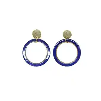 Aretes largos doble aro.