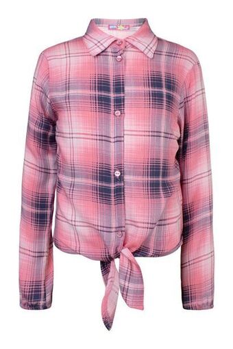 Santory Blusa camisera con amarre a cuadros para niña oferta