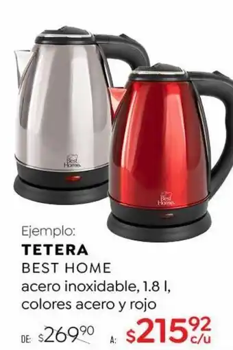 DelSol Tetera best home acero inox 1,8l oferta