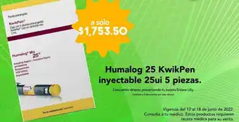 Farmacia San Pablo Humalog mix 25 kwikpen iny 25ui caj c/5 oferta