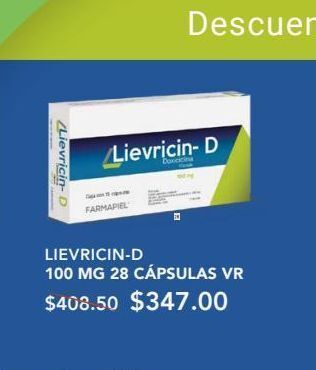 Farmacia San Pablo Lievricin - d cap 100mg caj c/28 oferta