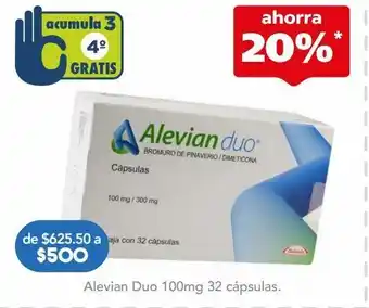 Farmacia San Pablo Alevian duo cap 100mg caj c/32 oferta
