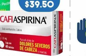 Farmacia San Pablo Cafiaspirina tab 500mg caj c/40 oferta