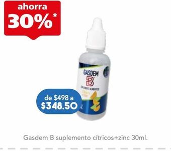 Farmacia San Pablo Gasdem b sup alim citricos + zinc c/30ml oferta
