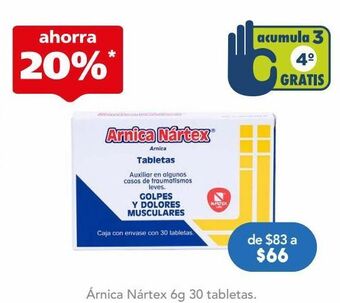 Arnica nartex tab tab 6gr caj c/30