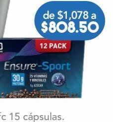 Farmacia San Pablo Ensure sport suplemento 330 ml c/12pzs oferta