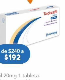 Farmacia San Pablo Tadalafil tab 20mg c/4 alpharma oferta