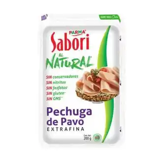 Soriana Híper Jamón pechuga de pavo al natural sabori 200 gr oferta