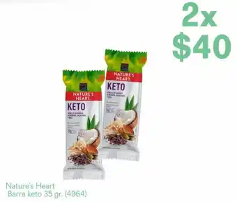 Farmacias del Ahorro Nature's Heart Barra Keto 2 x 35g oferta