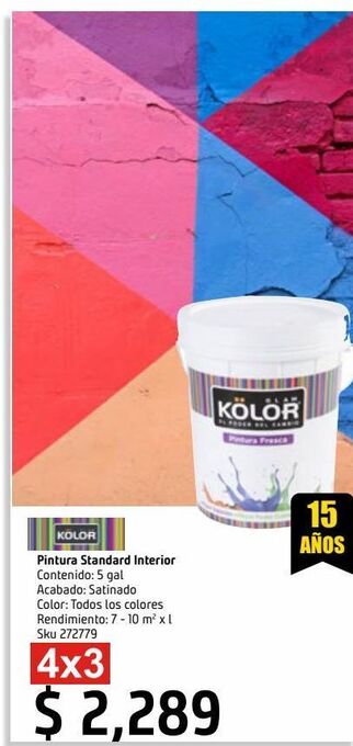 Sodimac Homecenter Pintura standard interior satin blanco 5 gl oferta