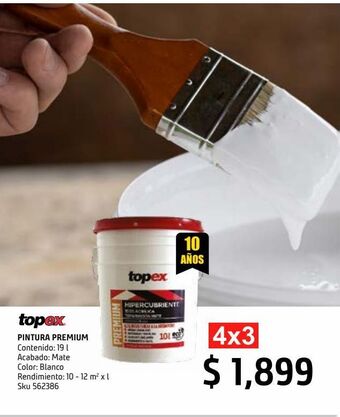 Sodimac Homecenter Pintura premium 19 l blanco oferta