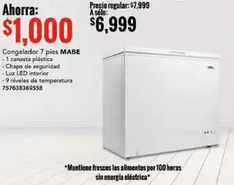 City Club Mabe Congelador 7 pies oferta