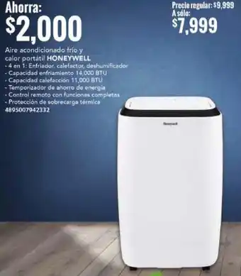 City Club Honeywell Aire Acondicionado Frio y Calor Portátil oferta