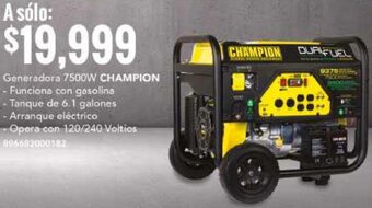 City Club Champion Generadora 7500w oferta