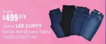 Lee Curvy Jeans para Dama (tallas extra)