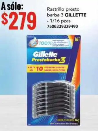 City Club Rastrillo Presto Barba 3 Gillette 16 pzas oferta