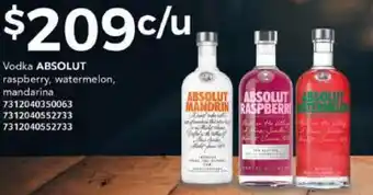 City Club Absolut Vodka Raspberry, Watermelon, Mandrin oferta