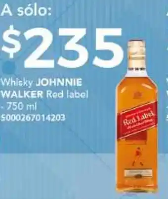 City Club Whisky Johnnie Walker Red Label 750ml oferta