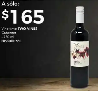 City Club Vino Tinto Two Vines Cabernet 750ml oferta