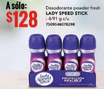 Desodorante Powder Fresh Lady Speed Stick 4/91g